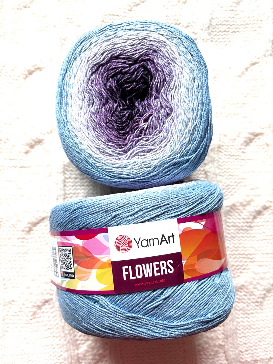 1 cake x 250g YarnArt Flowers Yarn Cake - Colour 264 : Cotton Blend