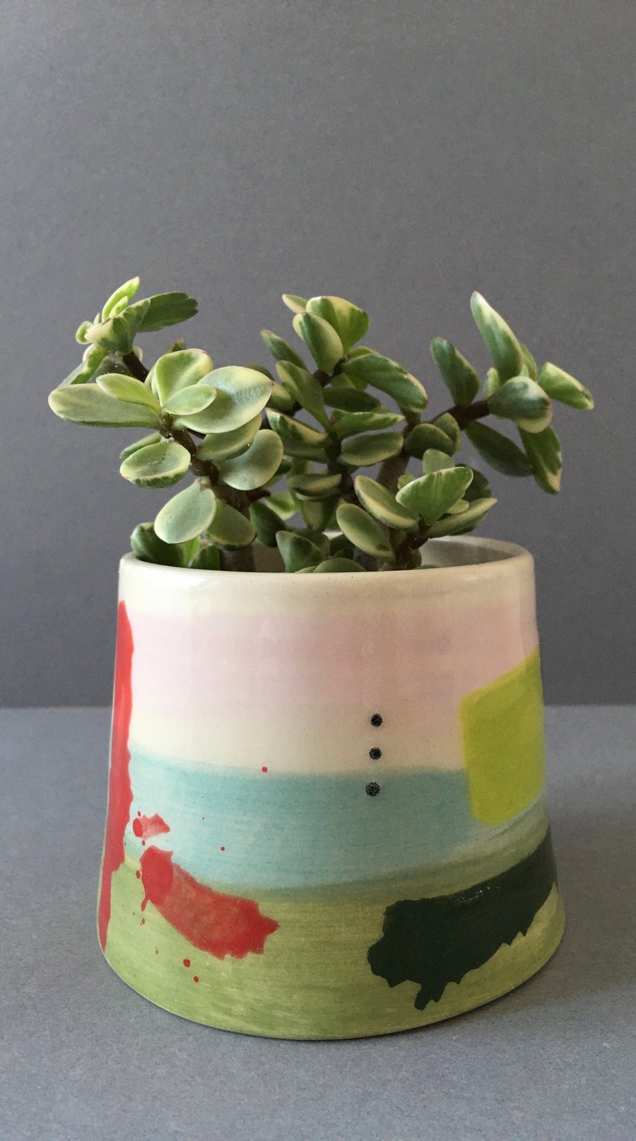 Aloe Vera pot.Pottery wheel.Colourful ceramic.Cactus.Plant pot.Succulent.Beaker.