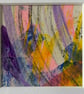 Unique Abstract Art work in a professionally cut aperture ready for framing.