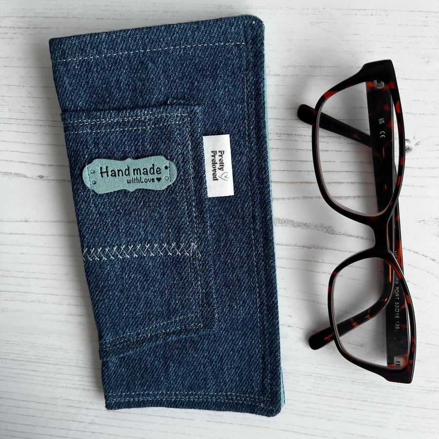 Upcycled Denim Glasses Case