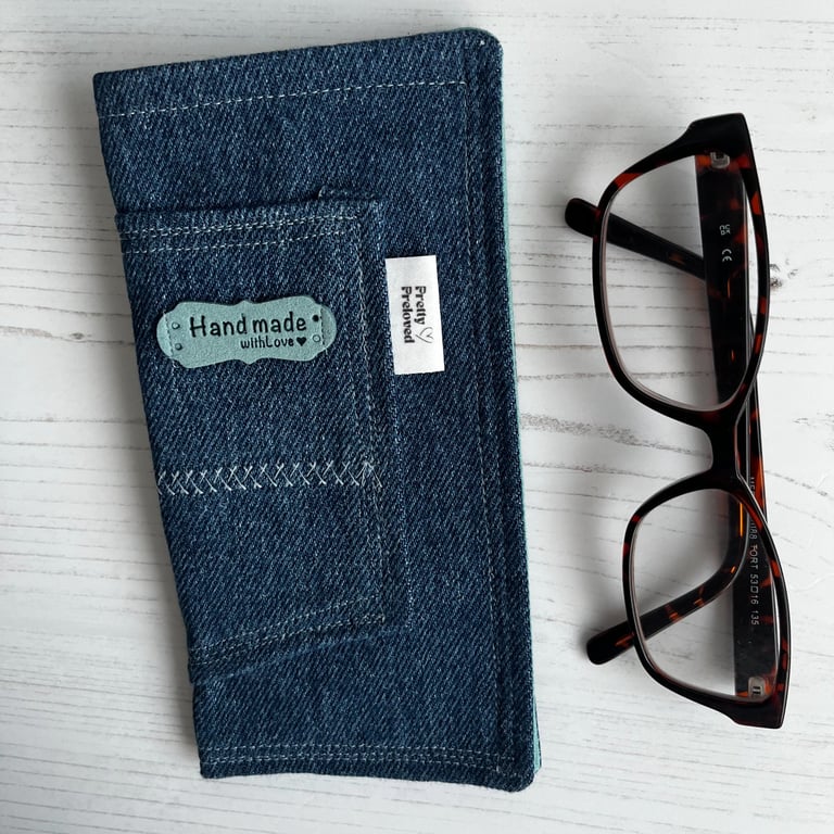 Upcycled Denim Glasses Case