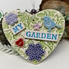 Ceramic heart decoration My Garden