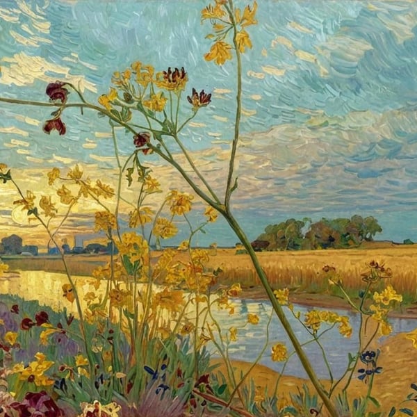 A4 Print Of View Of Fens Norfolk 