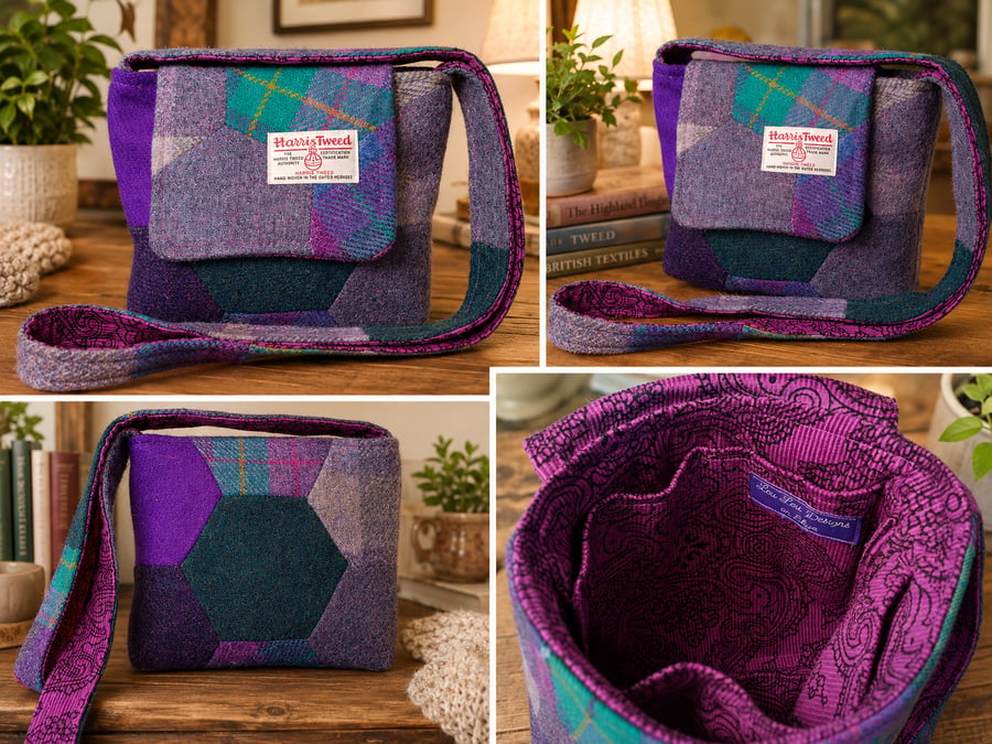 Harris Tweed Hexi crossbody bag