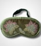 Lotus Flower Sleep Mask, Olive Velvet Eye Mask, Lavender Infused Relaxation Gift - Image 5