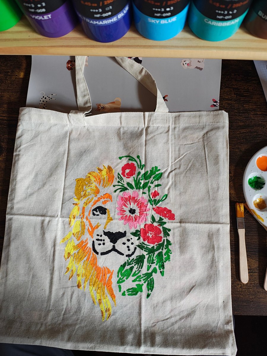 Hand painted tote bags 