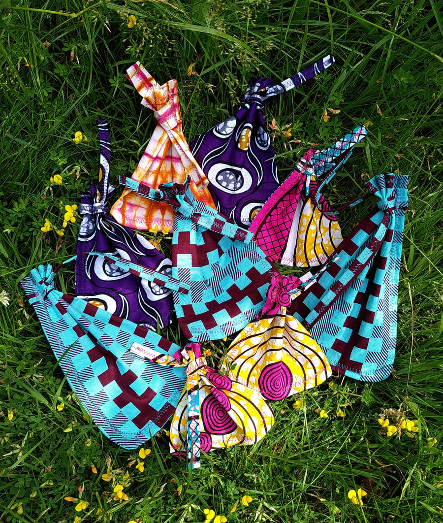 African Fabric Reusable Party Gift Bags