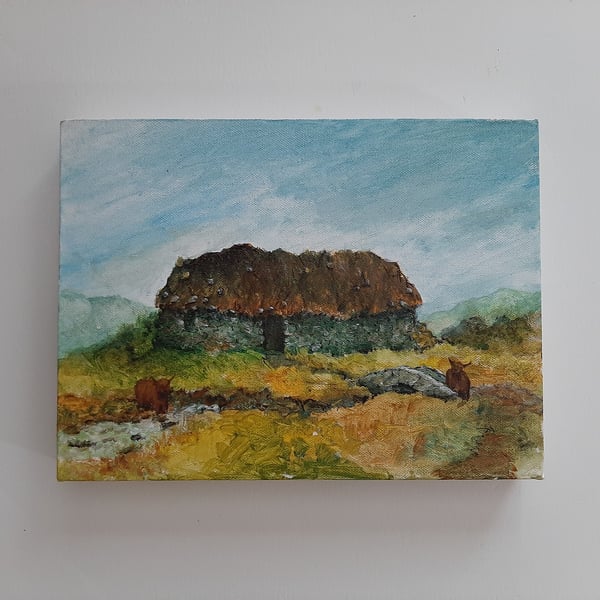 Highland Croft Original Acrylic landscape Painting
