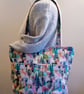 Multi-coloured tree pattern tote bag - Image 1