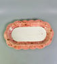 Handmade Ceramic Serving Tray: Pink Mottled Glaze, Scalloped Edge - Image 2
