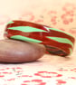Designer Bangle - Curvey Interweave Pattern - Polymer Clay Chunky Bangle - Image 3