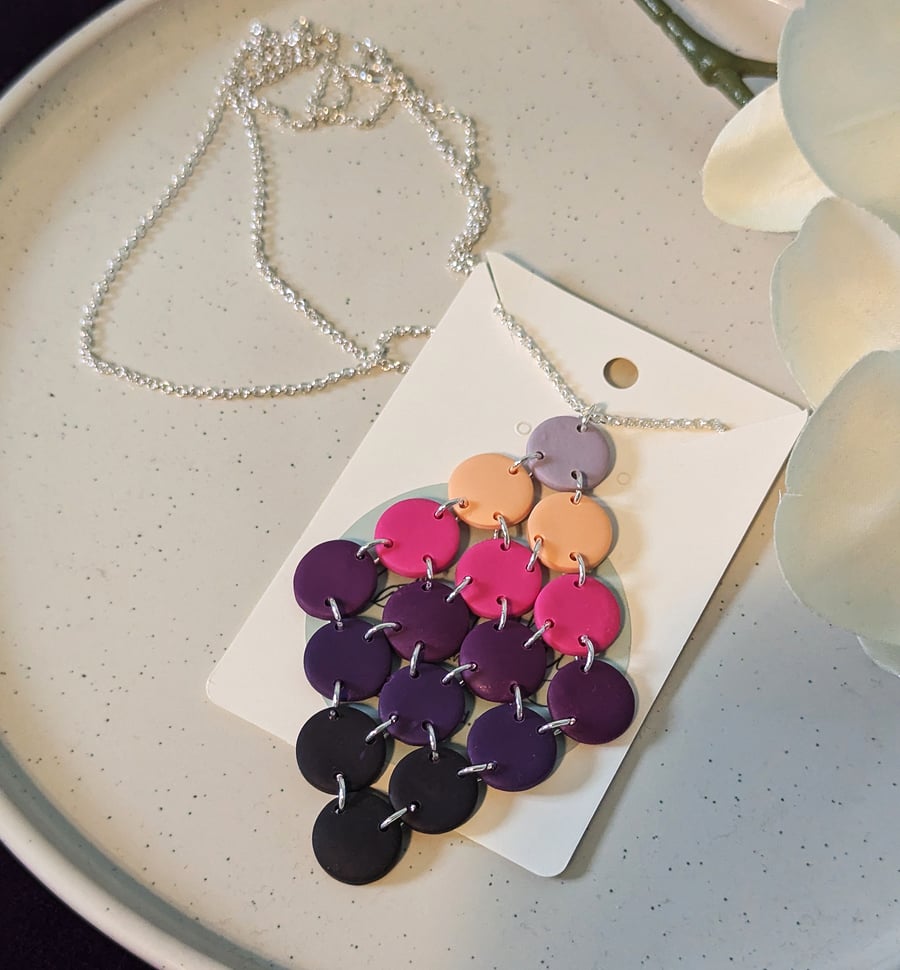 Chainmail-Style Polymer Clay Pendant