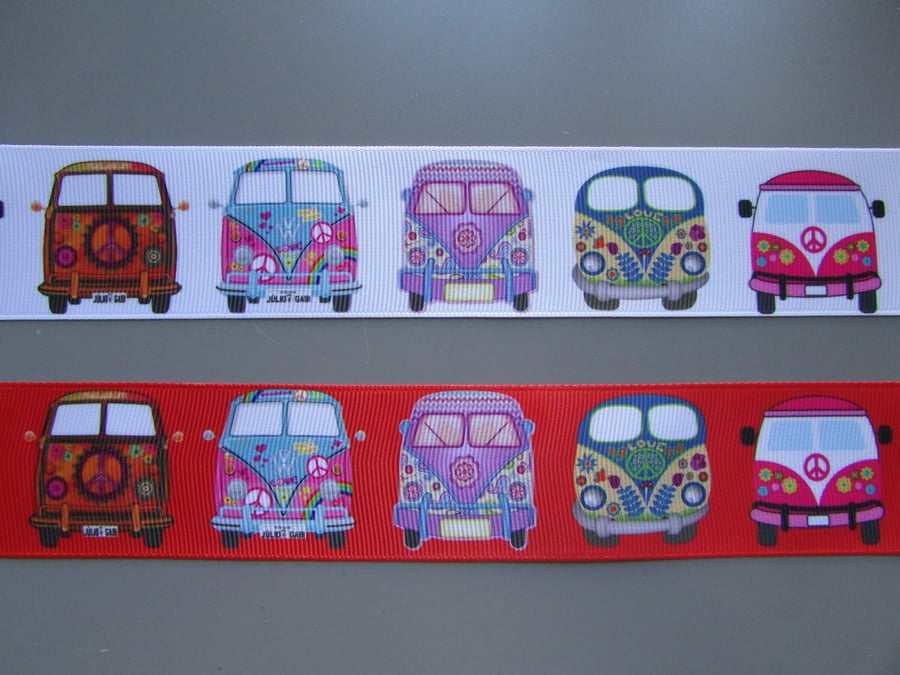 Campervan Grosgrain Ribbon x 1 metre