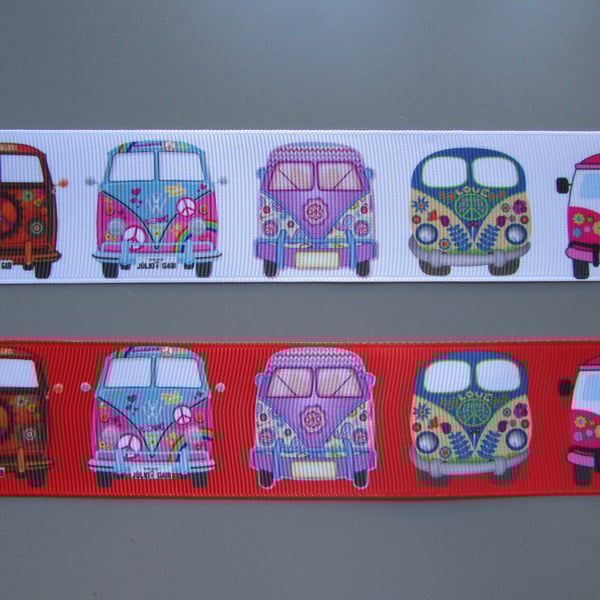 Campervan Grosgrain Ribbon x 1 metre