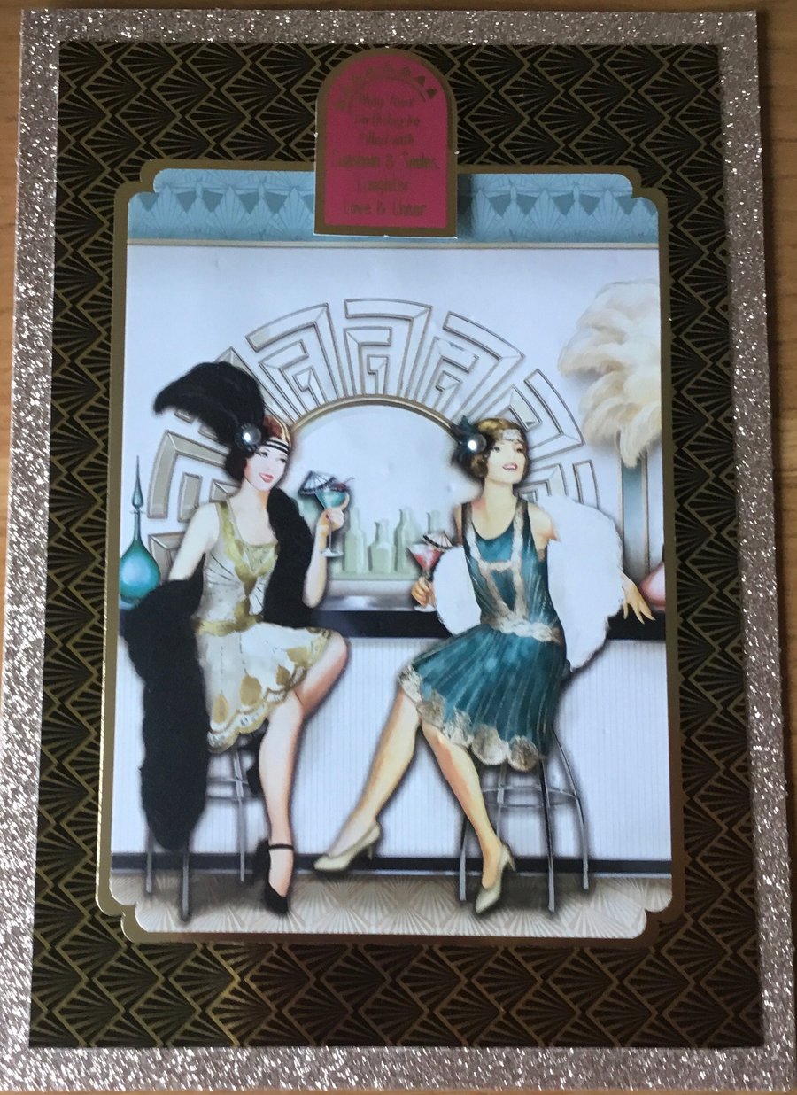 Art Deco Female Card