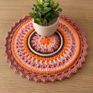 Handmade Crochet Doily Table Mat  Mandala