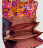Handmade burgundy cotton canvas twist lock wallet with card slots and coin purse - Image 6