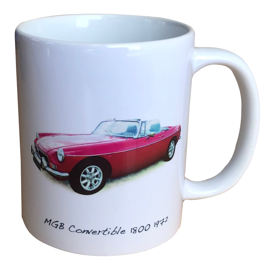 MGB Convertible 1800 1972  - 11oz Ceramic Mug for the Enthusiast