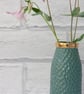 Gold Top Milk Bottle Vase - green - Image 3