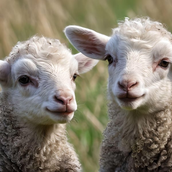 Lamb Greeting Card A5 Size 