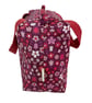 Large wash bag in Liberty cotton, floral toiletries bag with handles and pocket. - Image 7