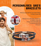 Best Dad Leather Bracelet with Hand Stamped Rings - Free Delivery - Image 7