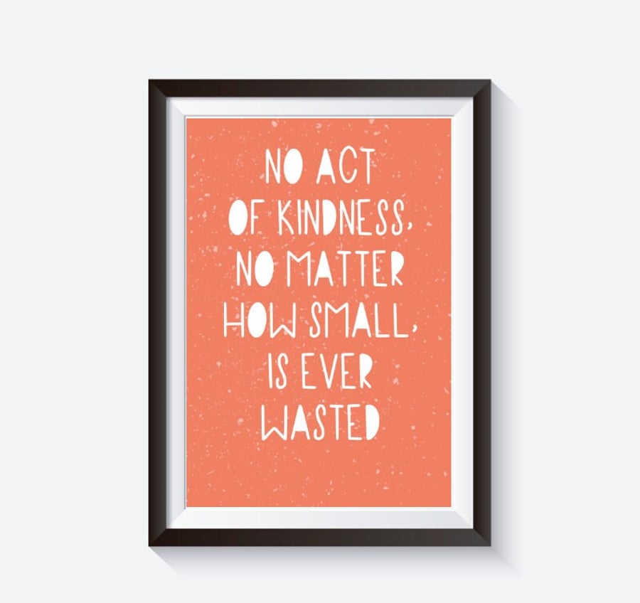 Kindness quotes, Aesop fables quote, nursery prints, playroom quotes