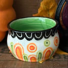 Halloween Cauldron Small ceramic dish or tealight holder