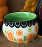 Halloween Cauldron Small ceramic dish or tealight holder