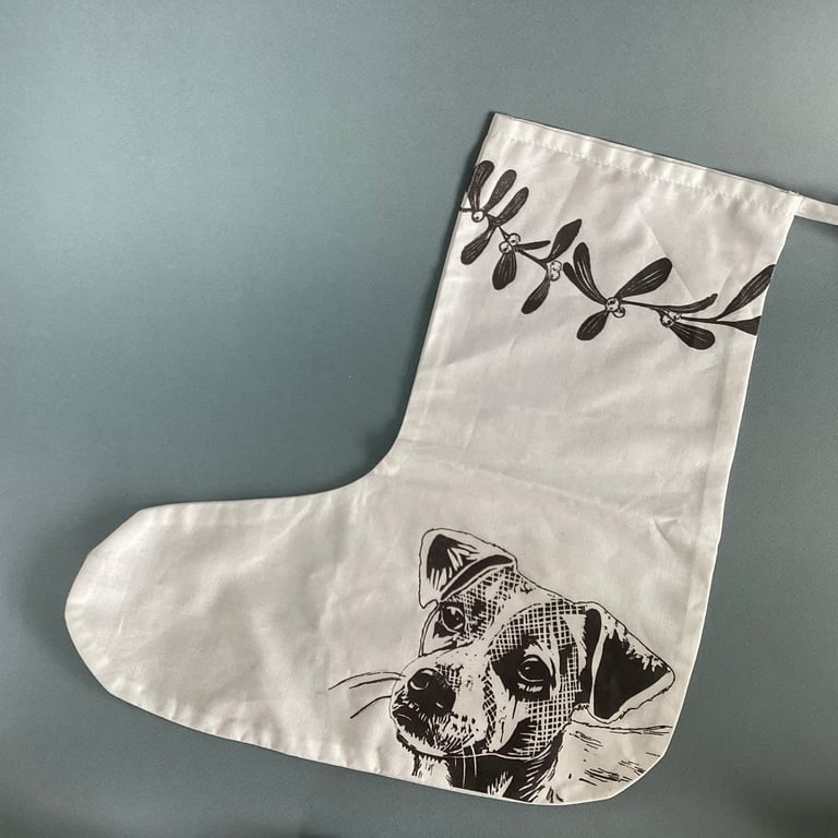 Jack Russell Christmas Stocking perfectly imperfect