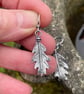 Sterling silver oak leaf earrings - Image 5