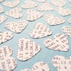 100 Personalised Heart Confetti - Custom Hearts - Wedding Decor