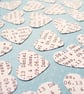 100 Personalised Heart Confetti - Custom Hearts - Wedding Birthday Engagement 