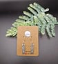 Anique Silver Toned Rectangular Drop Earrings - Image 4