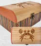 Crab Decorated Wooden Trinket Keepsake Box 20cm - Image 6