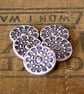 Set of fIve little handmade ceramic buttons