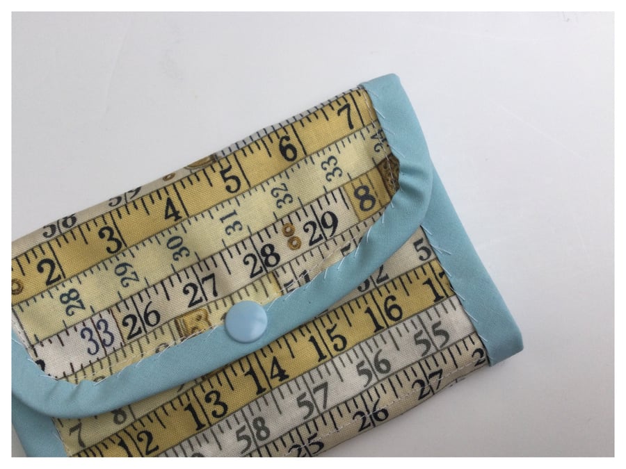 Tape measure fabric pocket sewing tidy