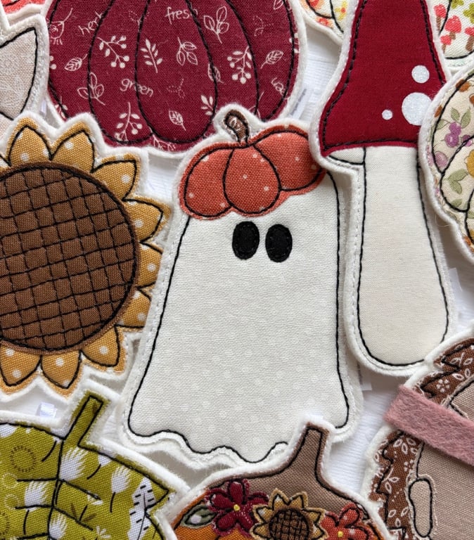 Autumn Pumpkin Ghost Decoration