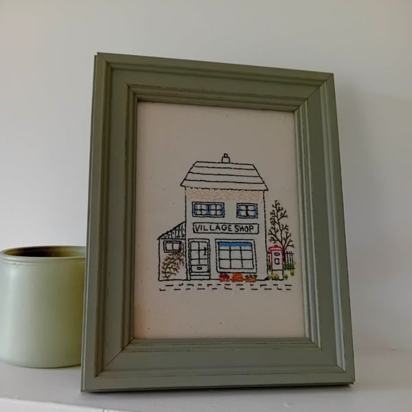 Hand Embroidered Framed Picture