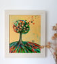 Original Landscape Painting, Tree Artwork, Autumn Art, Cottage Style - Image 1