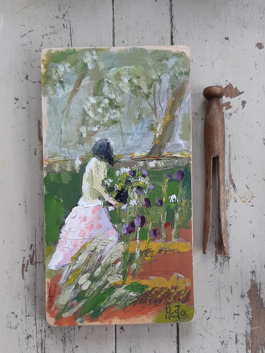 Flower girl painting 