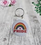 Pride Keyring with a Rainbow Design