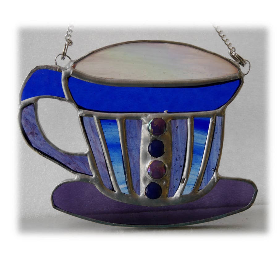 Teacup Stained Glass Suncatcher coffee cup mug 009
