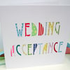 Wedding Acceptance Card - Wedding Reply Card