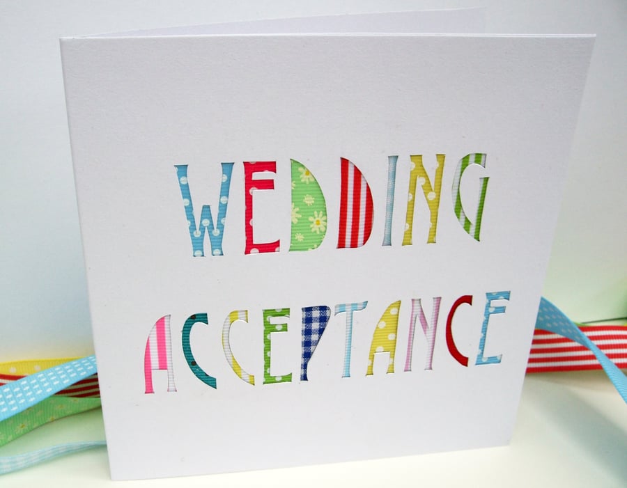 Wedding Acceptance Card - Wedding Reply Card