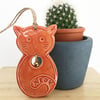 Ceramic Cat decoration with little bell (ginger)