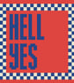 HELL YES Needlepoint Cushion Pattern - Large Digital Tapestry Chart PDF