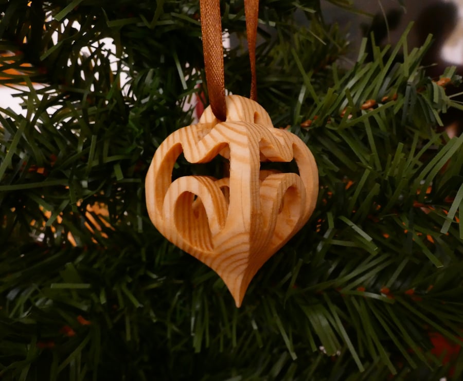 Unique Wooden 3D Christmas Decoration