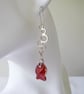 Sterling Silver and Swarovski Crystal Fish & Bubbles Earrings - Image 4