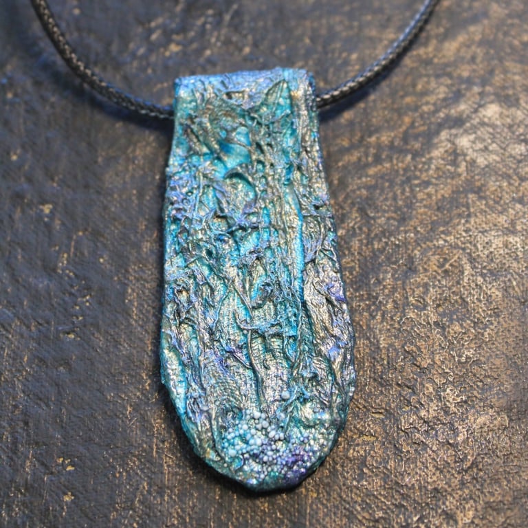 Handcrafted wearable art pendant
